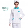 white (green collar) nurse coat 